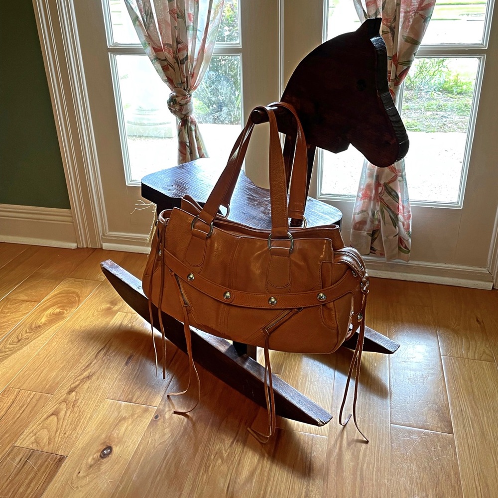 HP🎉Monica Botkier Fall 2006 Camel Leather Satchel